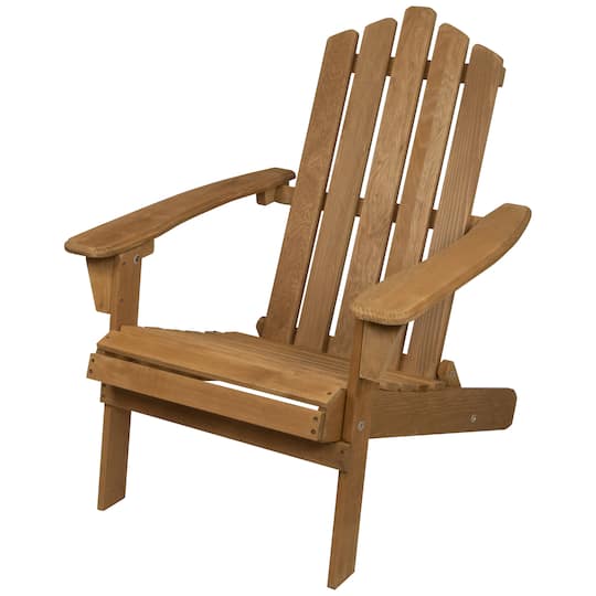36" Classic Folding Wooden Adirondack Chair By Northlight in Natural Stained | 36" x 28" x 31" | Michaels®